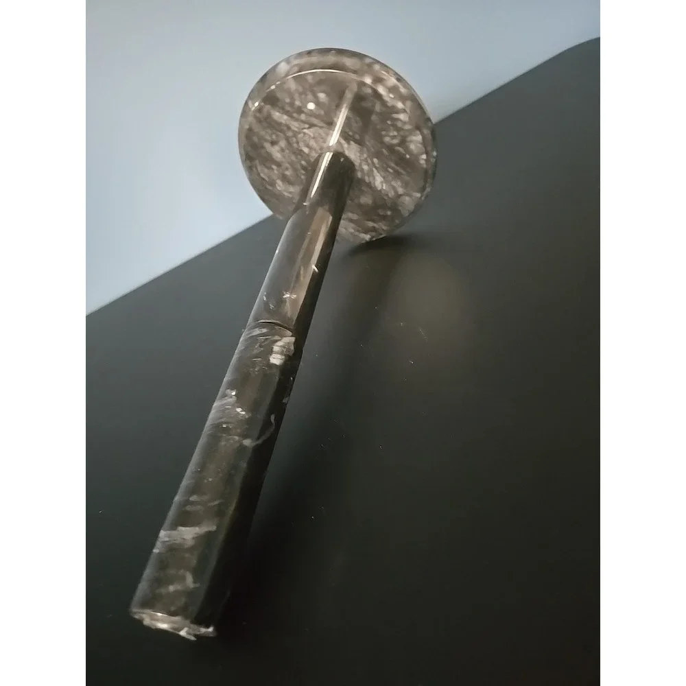 Vintage Black Gray Marble Free Standing Countertop Paper Towel Holder 12 inch